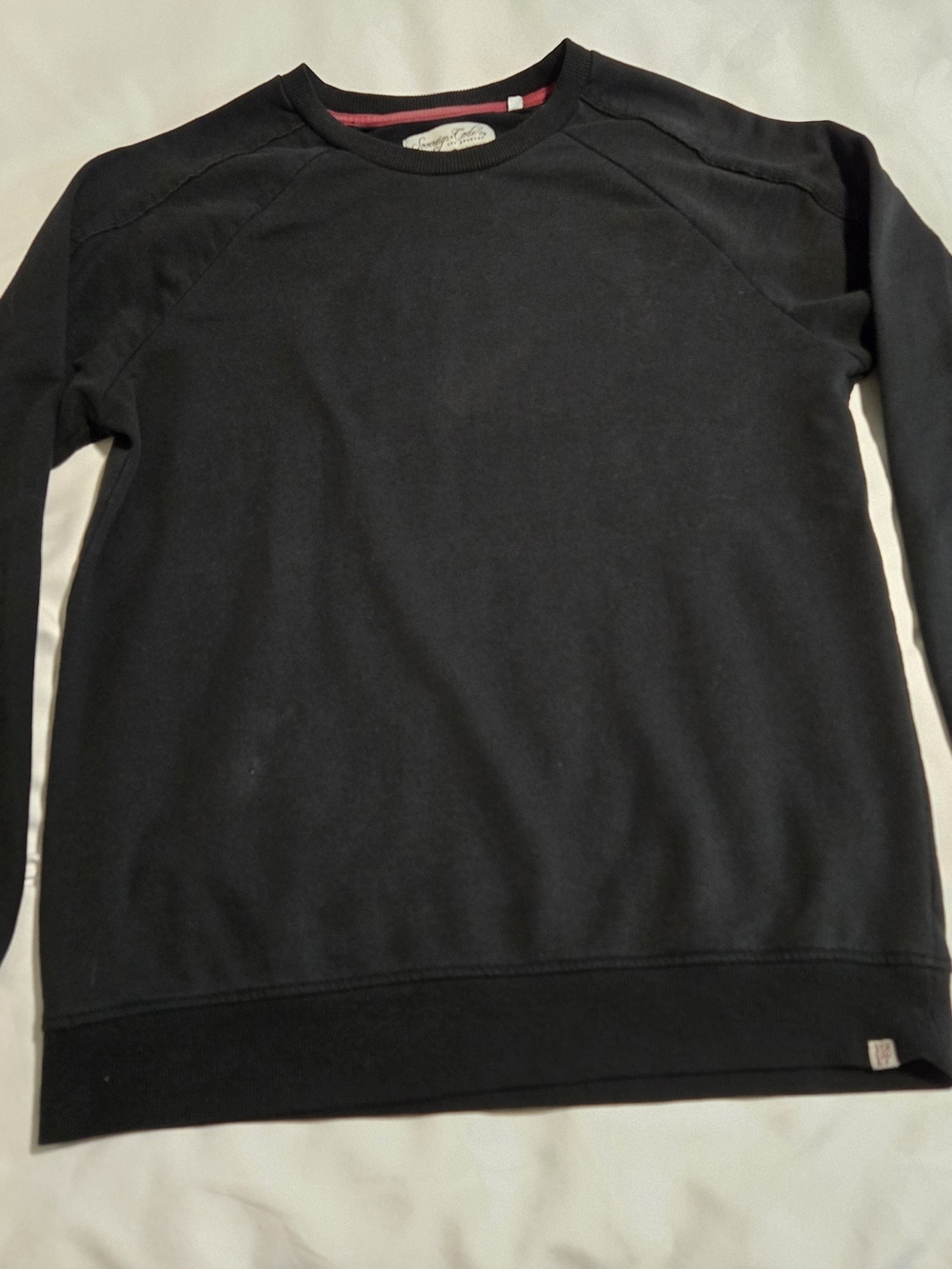 Sovereign Code Black Crewneck Sweatshirt with Red Neck Trim